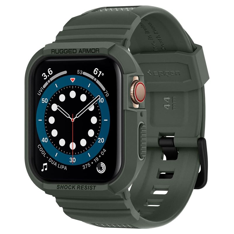Навлака за Apple Watch 45mm/44mm Spigen Rugged Armor Pro, зелена
