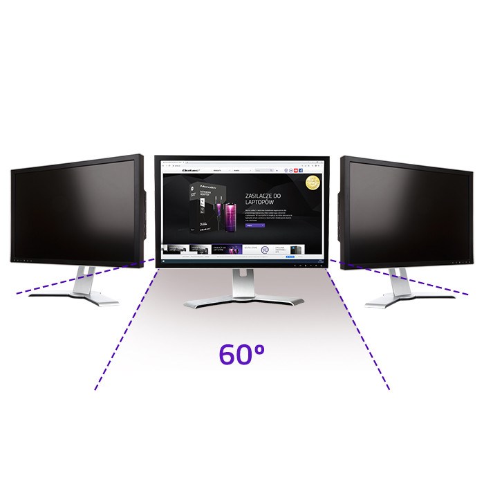 Filtër privatësie për monitor Qoltec 51056, 22", 16:10, transparent