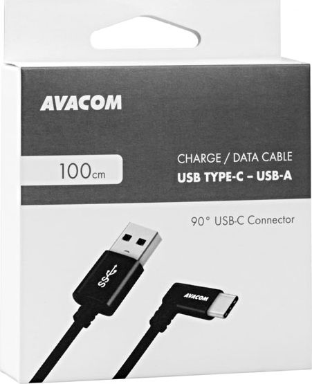 Kabllo USB Avacom DCUS-TPCLR-10K, USB A në USB C, 1.1 m, e zezë