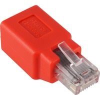 Адаптер за мрежа Wentronic Goobay 68912, CAT 5e, RJ45 кросовер, беж