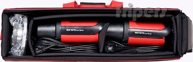 Set ndriçimi flash Aurora Orion 400 Kit 2, 2x200Ws, me stativa dhe çadra, i zi