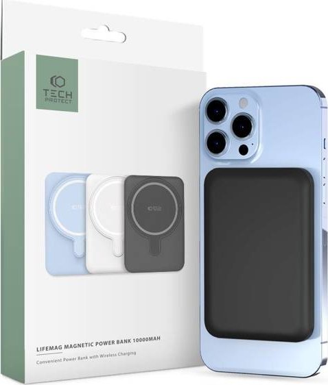 Powerbank Tech-Protect PB11 LifeMag, 10000mAh, MagSafe 15W, i zi