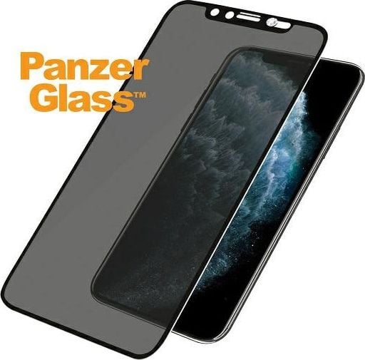 Заштитно стакло PanzerGlass Privacy за iPhone X Xs 11 Pro, Edge to Edge, CamSlider Swarovski, црно