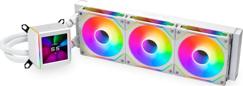 Ftohje ujore Lian Li Galahad II LCD SL-INF 360, radiator 360 mm, ekran IPS 2.88", e bardhë