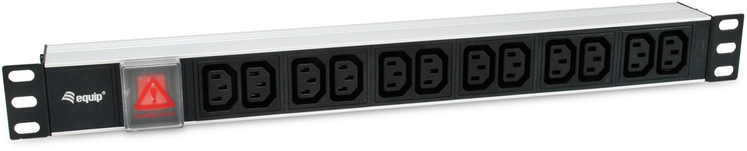 Панел за енергија Equip 12 порти C13, прекинувач вкл./искл., црн