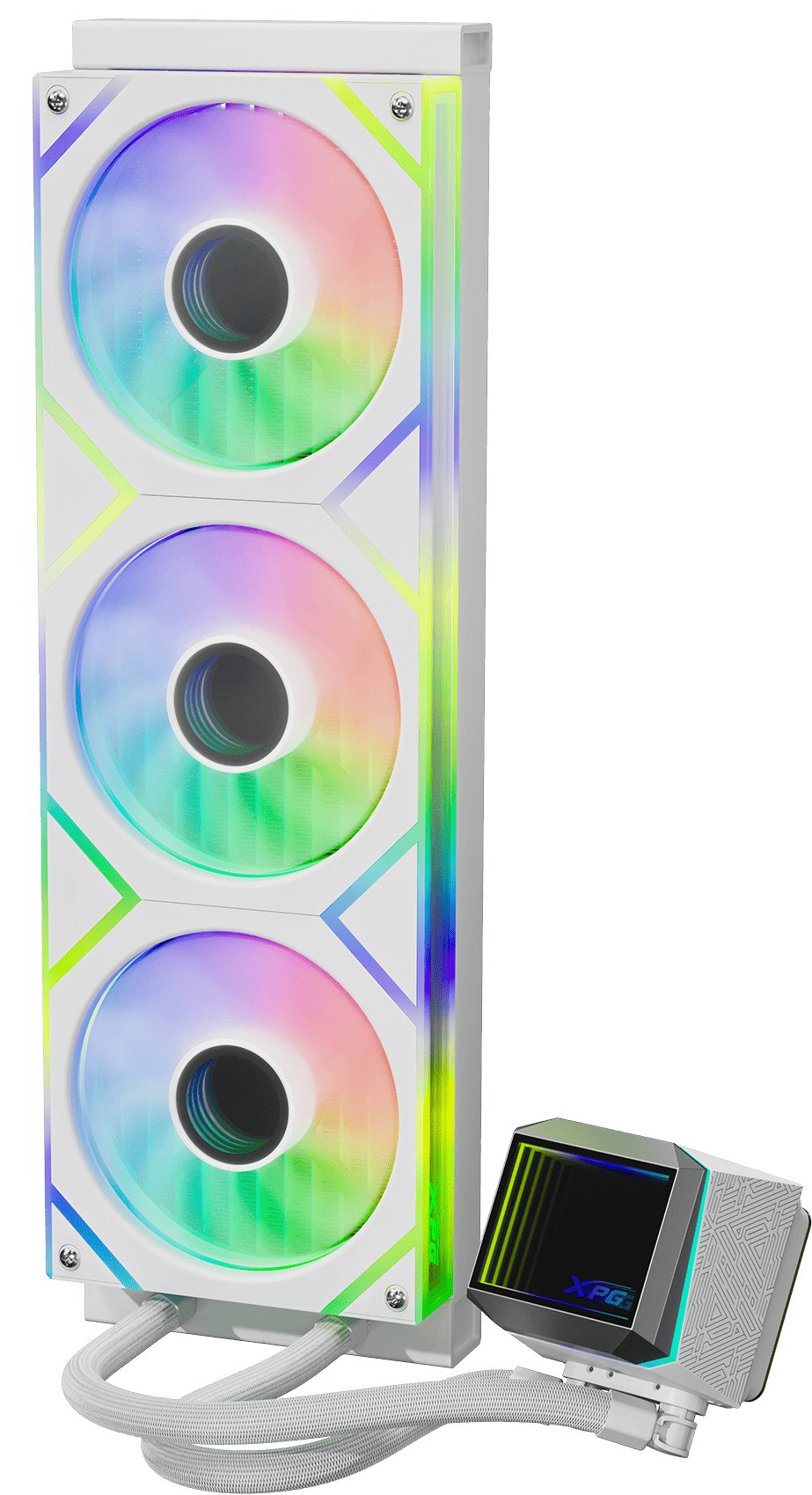 Ftohës uji CPU XPG Levante II 360, radiator 360 mm, RGB, i bardhë