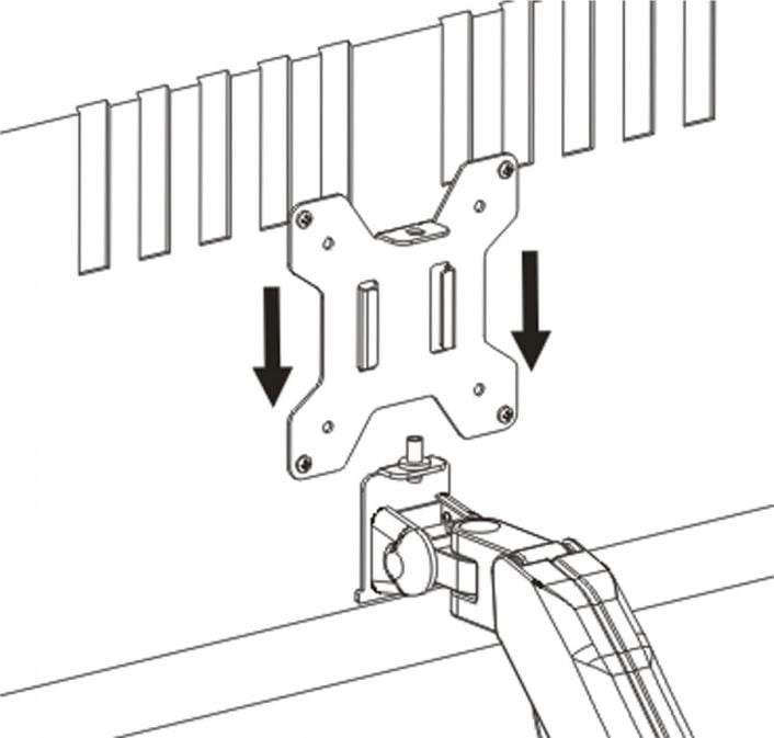 Mbajtës për monitor ART L-11GD, 13-27", 7kg, VESA 100x100, i zi