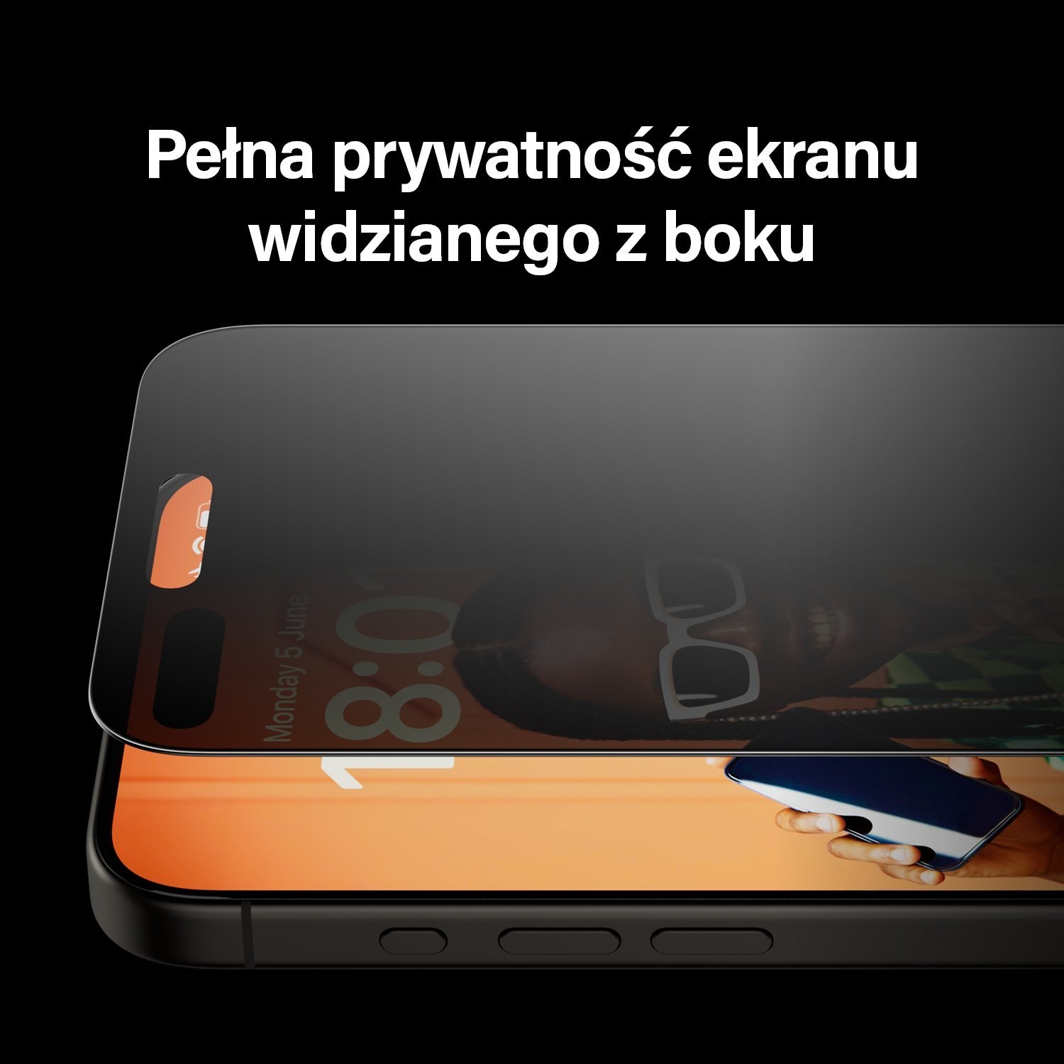 Mbrojtëse ekrani PanzerGlass Privacy për iPhone 15 Pro Max, Ultra Wide Fit, me EasyAligner