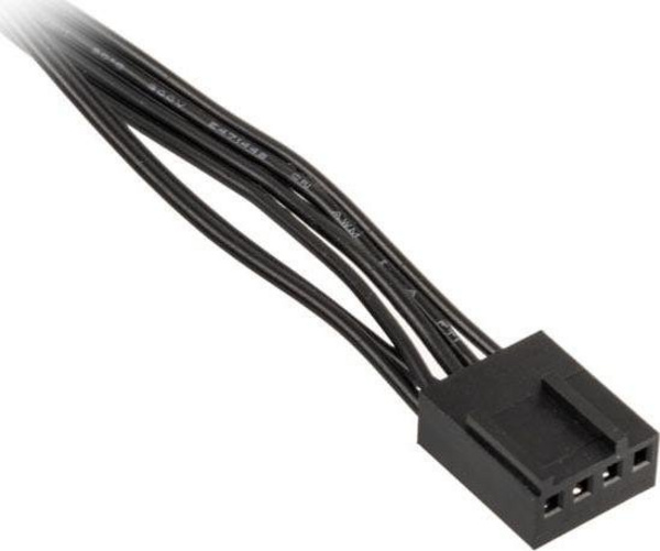 Kabllo splitter ventilatorësh Kolink PGW-AC-KOL-049, 4-pin PWM + SATA në 4x 4-pin, 0.35m, e zezë