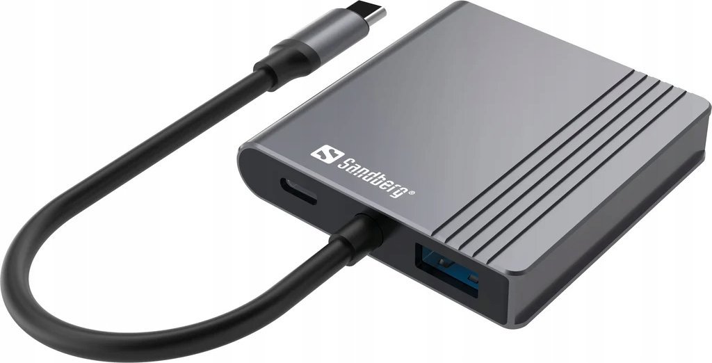 Dok USB-C Sandberg Dock 2xHDMI USB PD, 2x HDMI, USB-A, gri