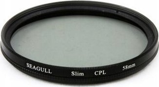 Filtër polarizues Seagull CPL Slim 37mm, për kamera dhe kamkorder, i zi