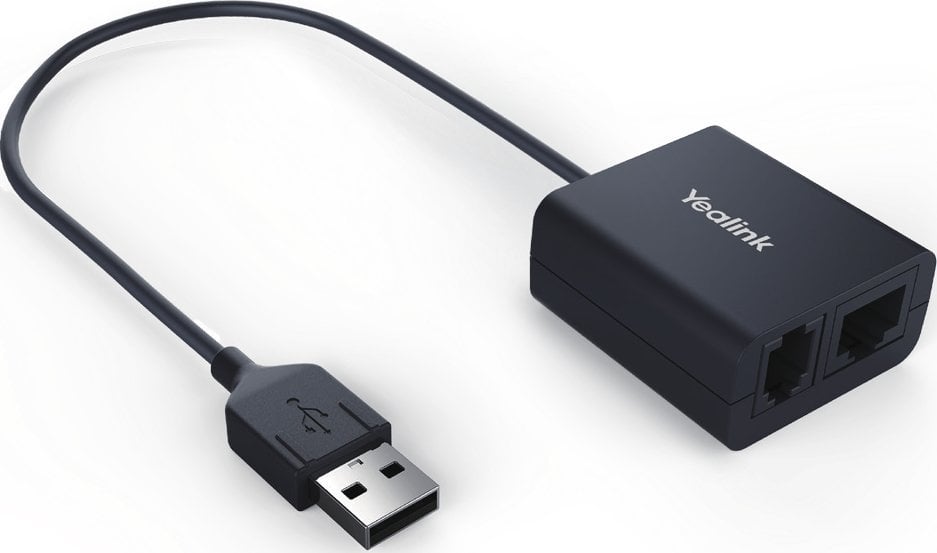 Adapter Yealink EHS40 për kontroll thirrjesh nga kufje pa tela, USB Type A, i zi