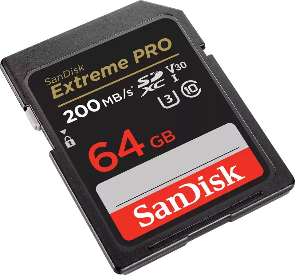 Kartë memorie SanDisk Extreme PRO SDXC, 64GB, Class 10 UHS I U3 V30