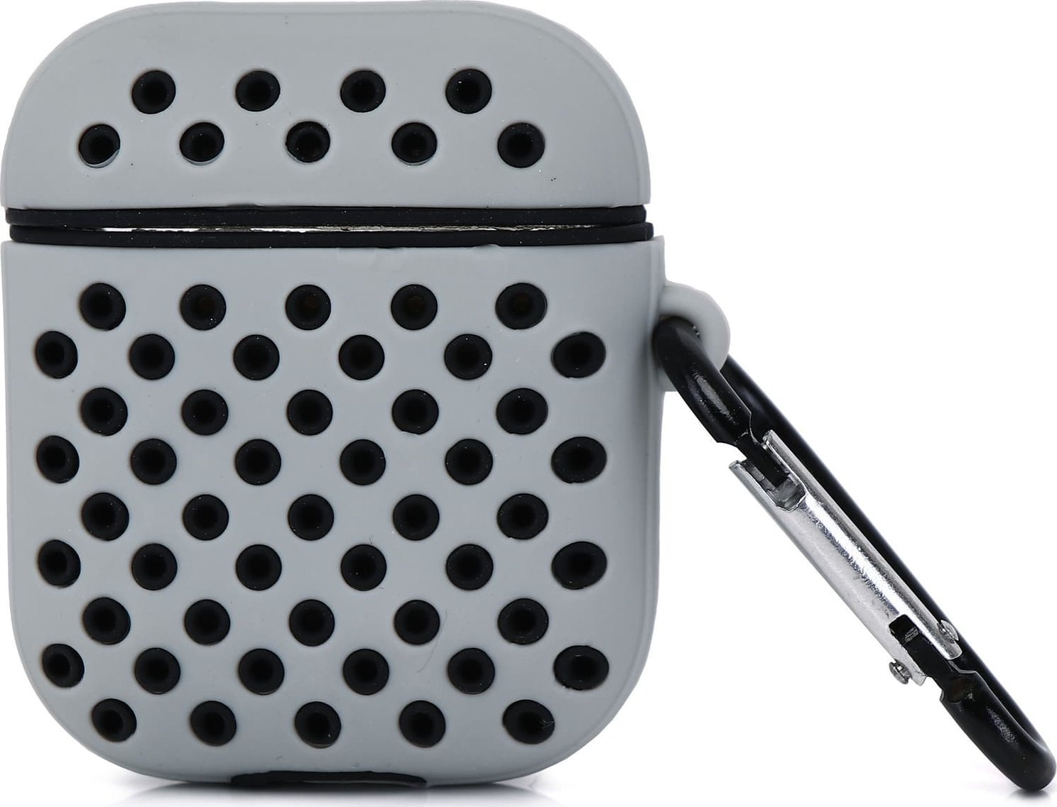 Mbulesë Beline për AirPods 1/2, TPU, me karabiner, bardh e zi