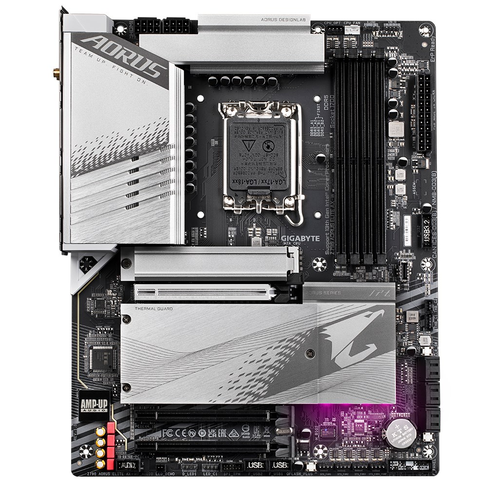 Pllakë amë Gigabyte Z790 AORUS ELITE AX-W, LGA 1700, DDR5, ATX, e zezë
