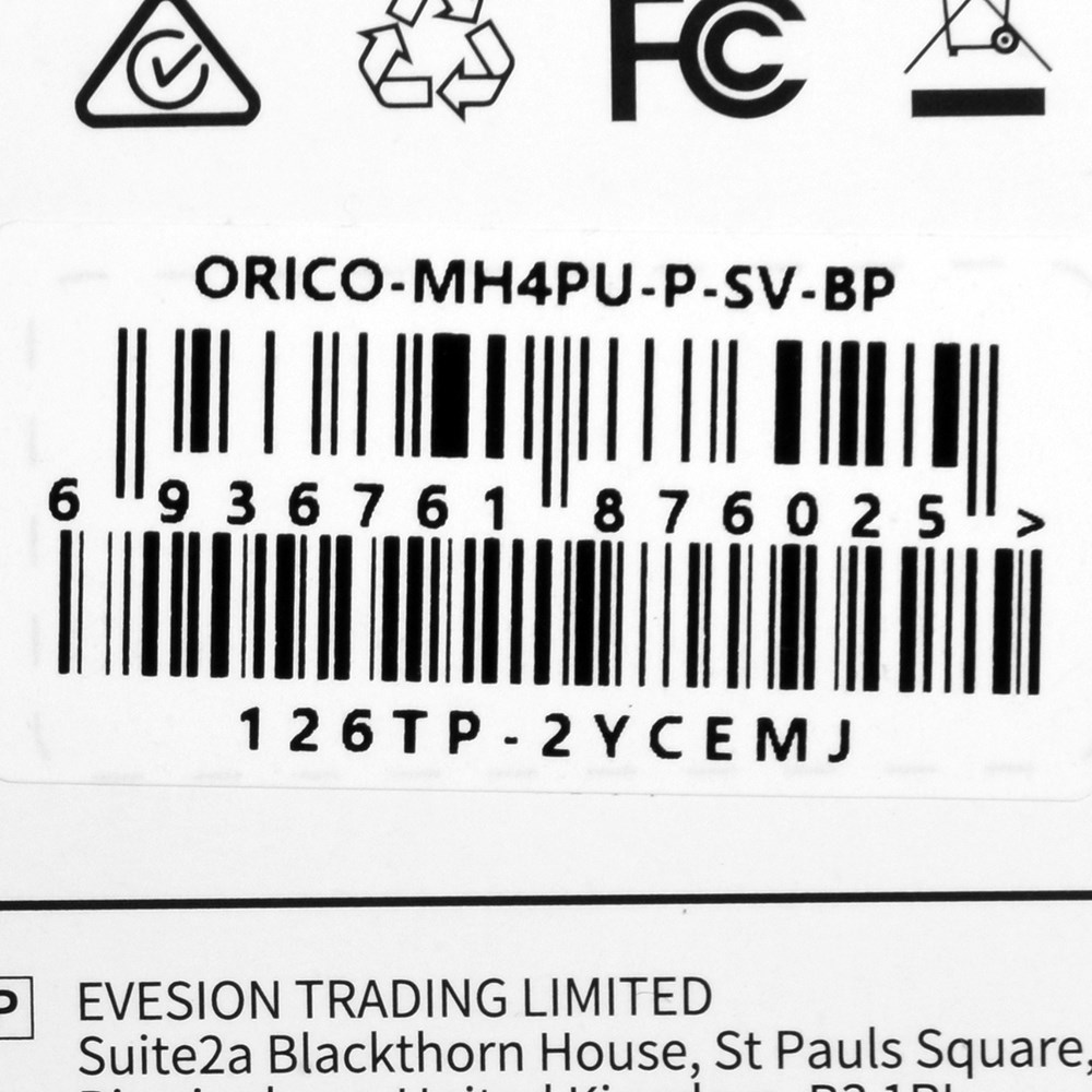 USB Hub Orico MH4PU-P-SV, 4x USB 3.0, i argjendtë