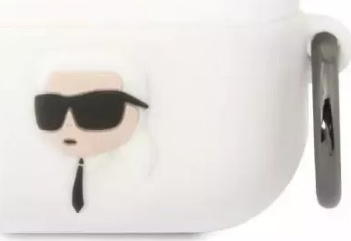 Mbulesë mbrojtëse për kufje Karl Lagerfeld Silicone Karl Head 3D, për AirPods Pro 2, e bardhë