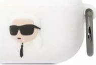 Mbulesë mbrojtëse për kufje Karl Lagerfeld Silicone Karl Head 3D, për AirPods Pro 2, e bardhë