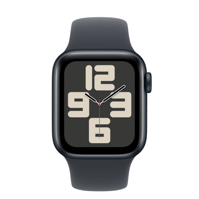 Apple Watch SE2 v3 GPS, 40mm, Midnight Aluminum Case with Midnight Sport Band, M/L