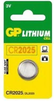 GP, lithium, CR2025, 170mAh, 1 парче