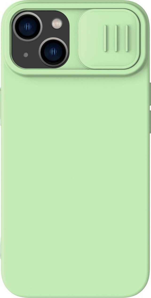Futrollë Nillkin CamShield Magnetic Silicone MagSafe për iPhone 14 Plus, me mbulesë kamere, jeshile