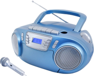 Radio CD boombox Soundmaster SCD5800BL, USB, me mikrofon, blu