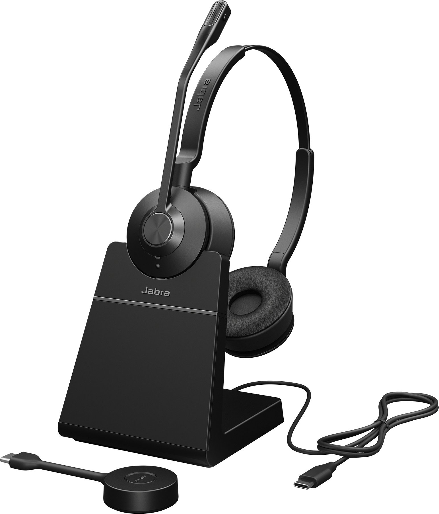Kufje wireless Jabra Engage 55 SE UC Stereo, USB C, me qëndrim karikues