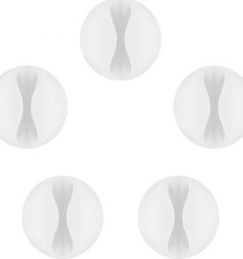 Set mbajtëse kabllosh Pro Cable Management, 5 copë, 1 vend, të bardha