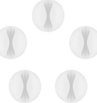 Set mbajtëse kabllosh Pro Cable Management, 5 copë, 1 vend, të bardha