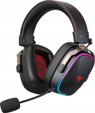 Kufje gaming Havit H2039BG, pa tela, USB Type C, të zeza me të kuqe