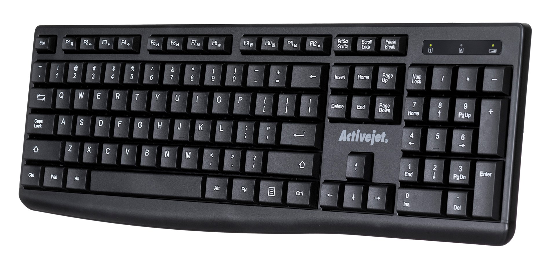 Tastierë wireless Activejet K-3803SW, 1x AAA, e zezë