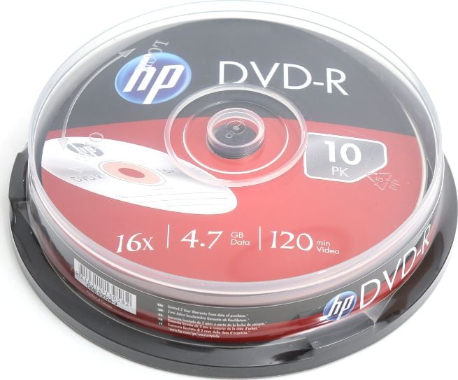 Disqe DVD-R HP 4.7GB, 16x, set 10 copë