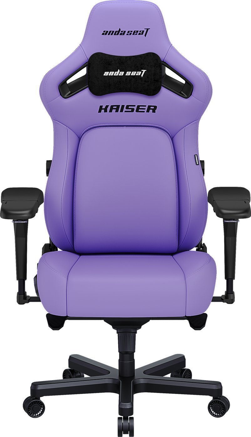 Kартига за гејминг AndaSeat Kaiser 4 Series Zen, големина L, премиум PVC кожа, виолетова
