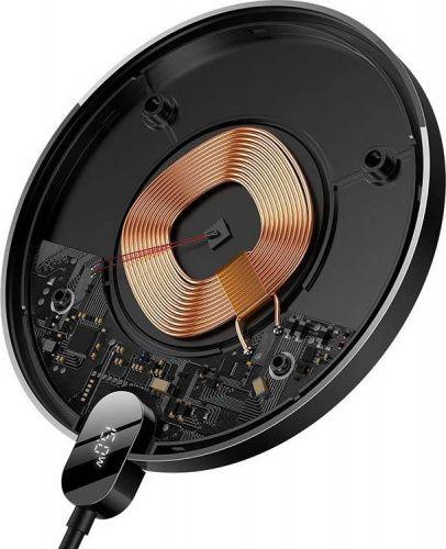 Karikues dixhital LED me induksion Baseus 1x USB-A 2 A (BSU3185BLK), i zi