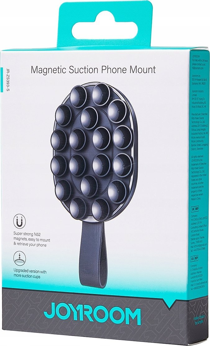 Mbajtëse magnetike telefoni Joyroom JR-ZS393-S, kupa thithëse, 4.7-7", e zezë portokalli