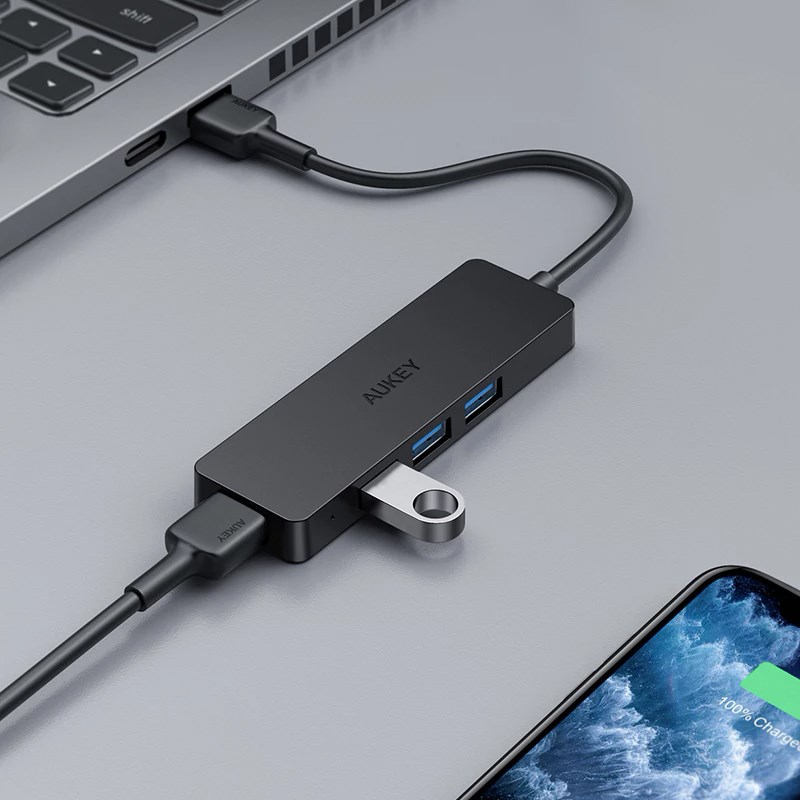 USB Hub USB-A Aukey CB-H39, 4 porte, 5Gbps, i zi