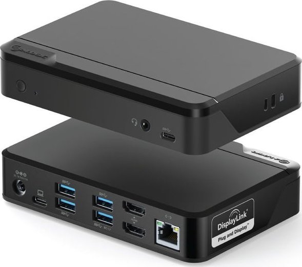 Dok USB C Alogic DUTHDPR, 2x HDMI 1080p, Gigabit Ethernet, gri