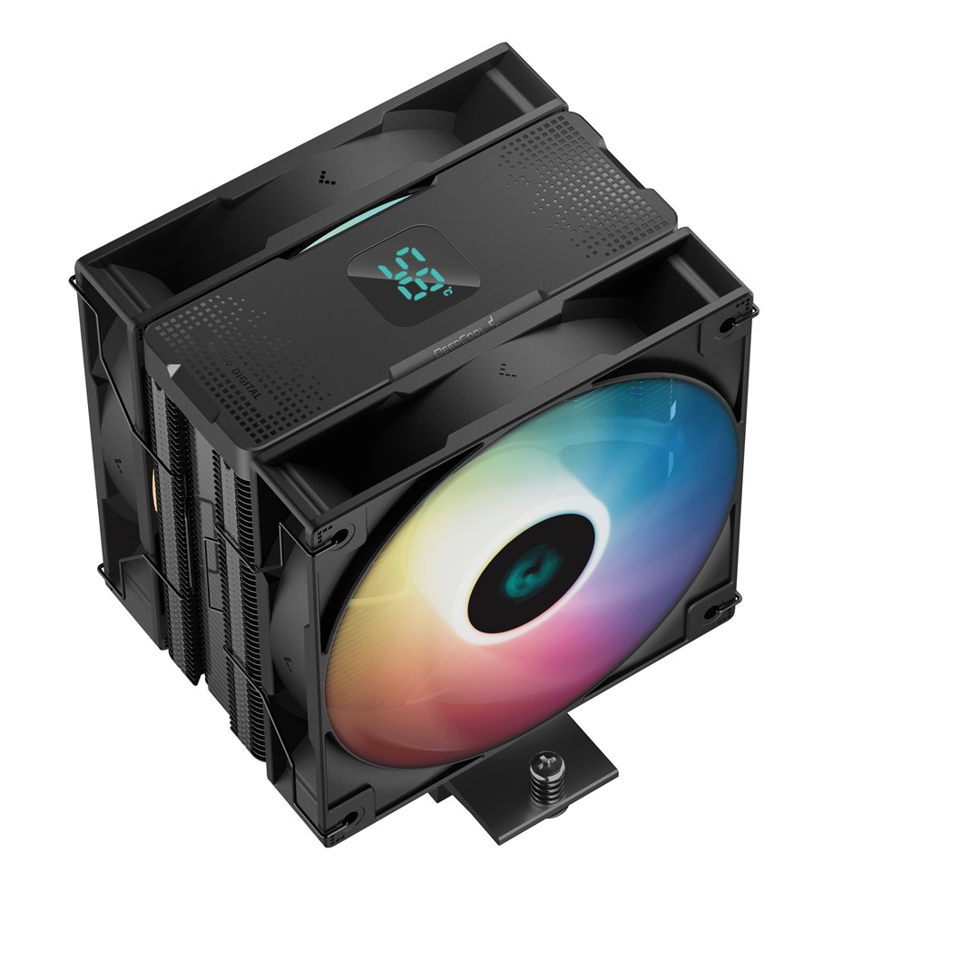 Ftohës CPU Deepcool AG400 DIGITAL PLUS, 120mm, ARGB, i zi