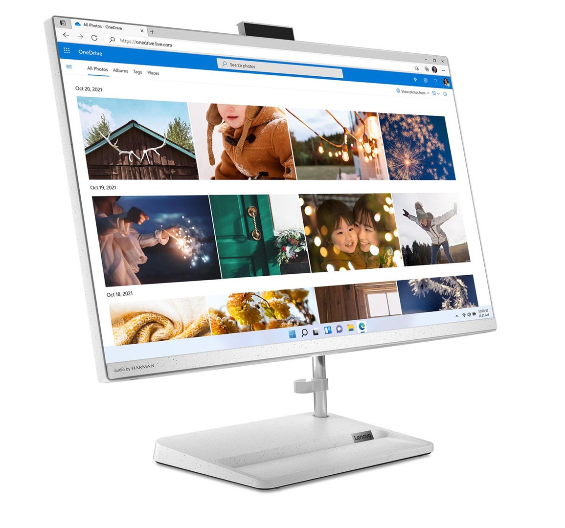 Kompjuter All-in-One Lenovo IdeaCentre 3, 27" FHD, i3-1215U, 8GB RAM, 512GB SSD, i bardhë