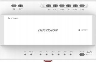 Switch interfonie Hikvision DS-KAD7060EY, 2 Wire, i bardhë