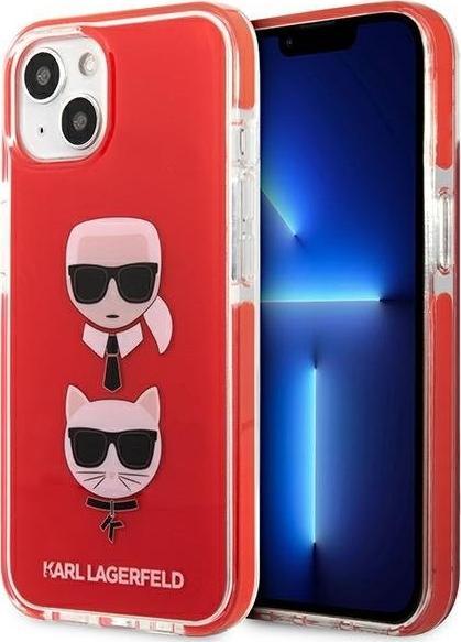 Maskë mbrojtëse Karl Lagerfeld KLHCP13STPE2TR, për iPhone 13 mini 5.4", hardcase, e kuqe
