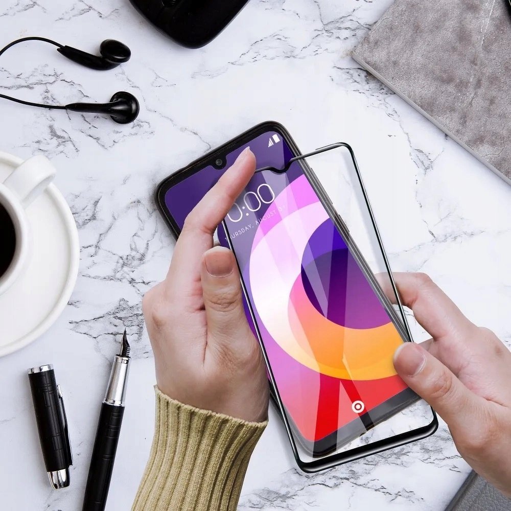 Mbrotës ekrani qelq keramik 5D për Samsung Galaxy A14 5G, transparencë e lartë, i zi