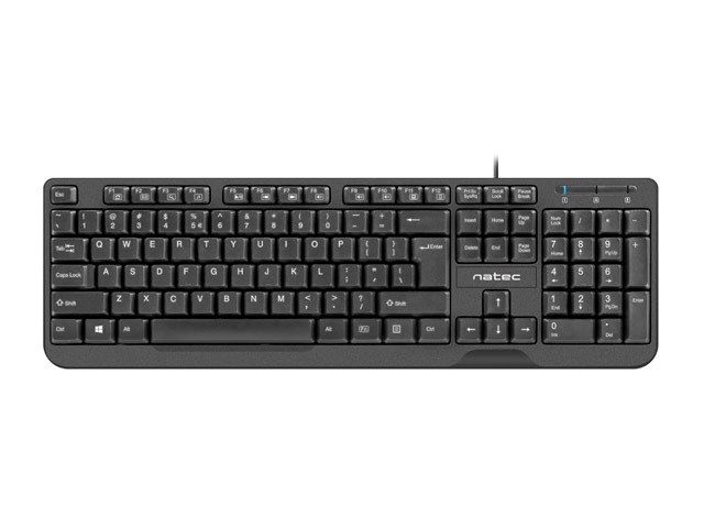 Tastierë Natec TROUT SLIM, USB, e zezë