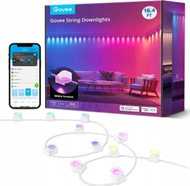 Ndriçues varg LED Govee RGBIC String Downlights, 3m, kontroll përmes aplikacionit, shumëngjyrësh