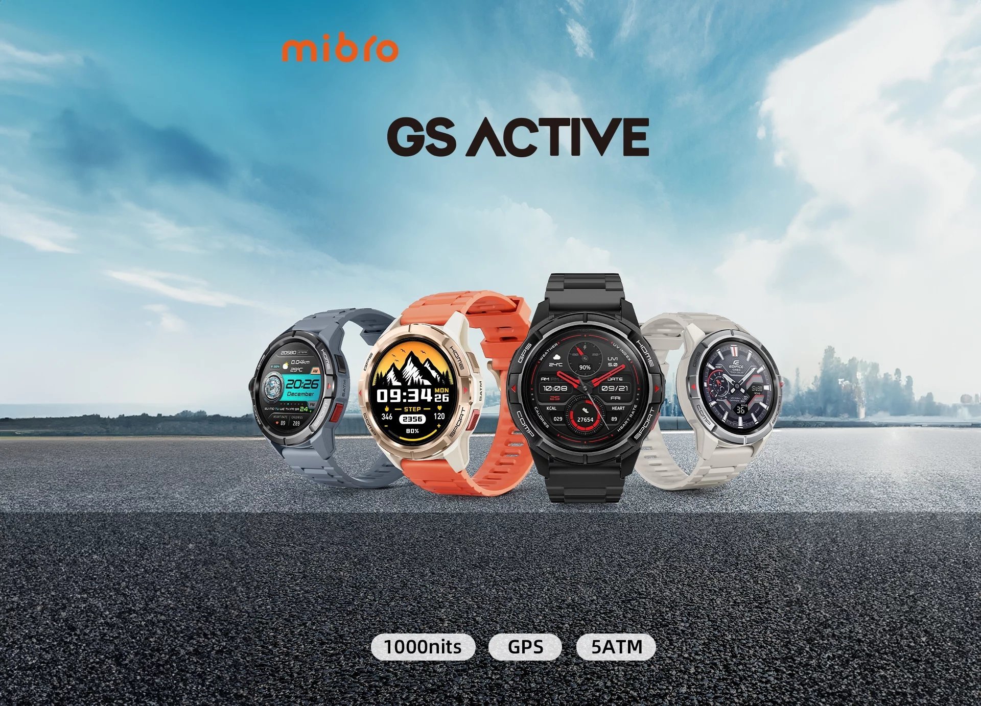 Smartwatch Mibro GS Active, ekran 1.3" AMOLED, GPS, i zi