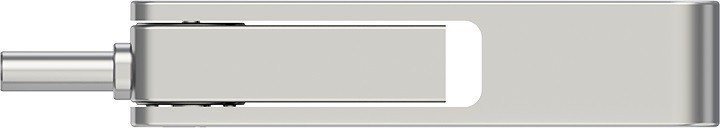 USB PNY Duo-Link, 64GB, USB A dhe USB C, argjend