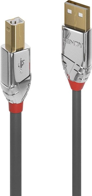 Kabllo Lindy 36642, USB-A në USB-B ,2m, e argjendtë