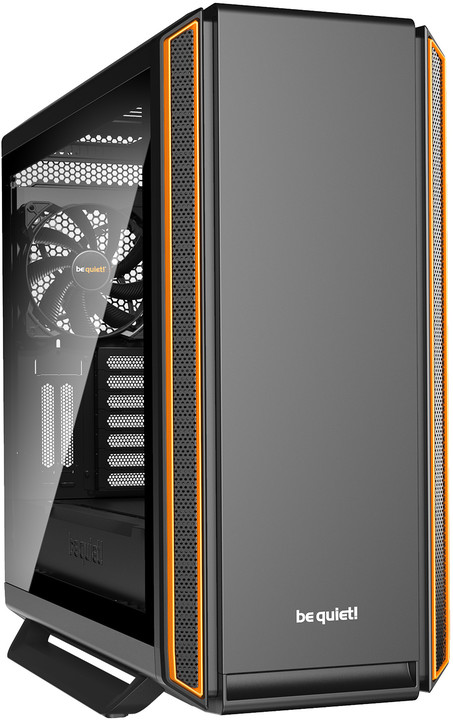 Kasë Be quiet! Silent Base 801, me xham, e portokalltë