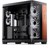 Kasa PC Jonsbo TK-4 Wood, ATX Mid Tower, xham i temperuar, e zezë me dru