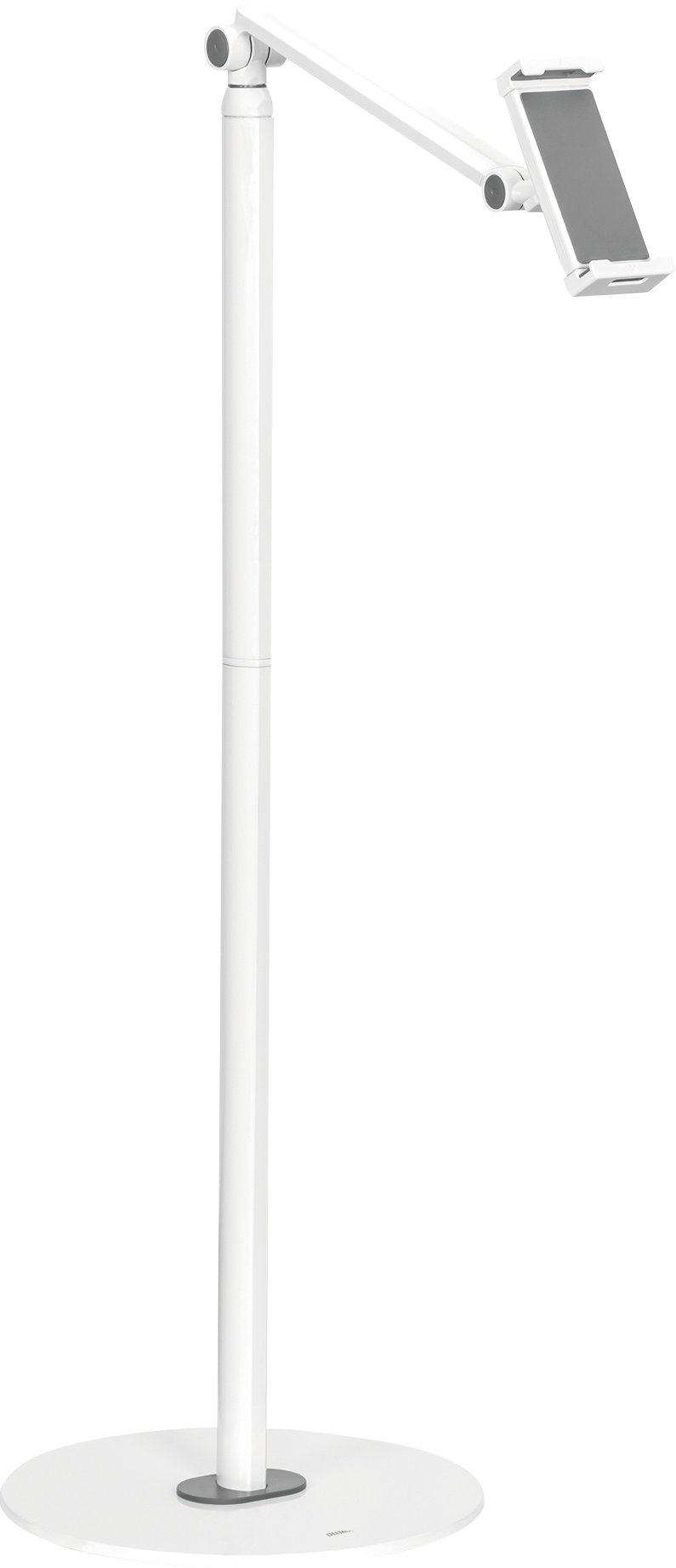 Поден држач за таблет и телефон Deltaco Universal, со прилагодлива рака, 4.7" до 12.9", бел